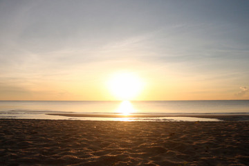 sea and sunset landscape view
