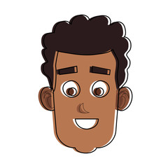Man face cartoon