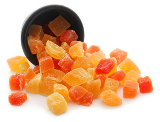 Dried fruits apricot and papaya with some others