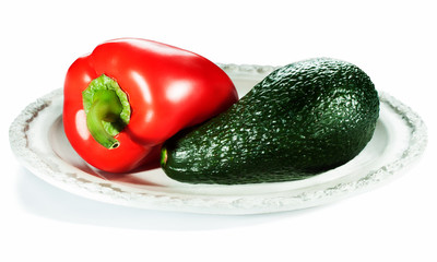 Red pepper and avocado
