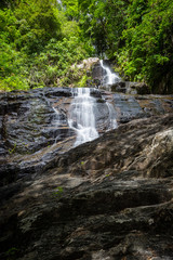Obraz premium Jedkot waterfall in green