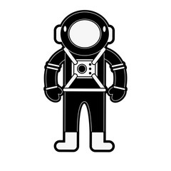 Fototapeta premium Astronaut cartoon isolated
