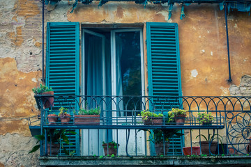 balcony in Siena Italy