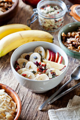 Healthy Yogurt With Cereal And Fruits For breakfast