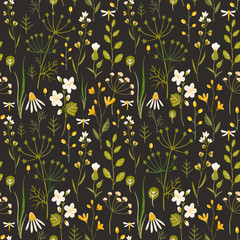 Watercolor floral vector pattern