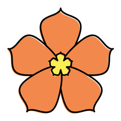 sakura flower icon cherry blossom vector illustration