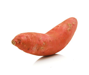 Sweet potato on the white background