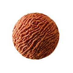 chocolate ice cream scoop, Chocolate brown cocoa ice-cream ball