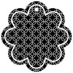 label flower chinese pattern rounded and rhombus vector illustration