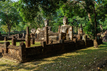 Ruin Temple in The Back part of  Wat Phra That Kamphaeng Phet World heritage site