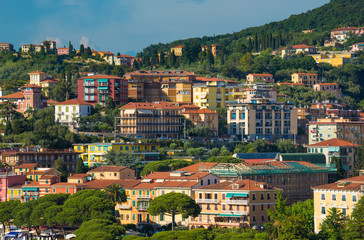Fototapeta na wymiar Lerici coastal town in Liguria, Italy