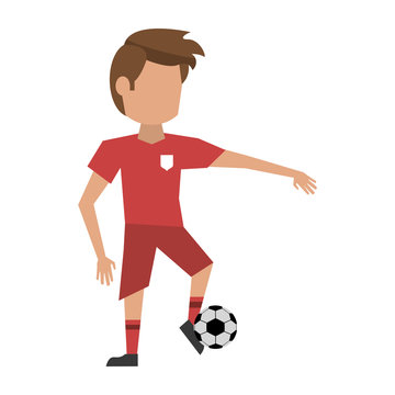 Soccer player cartoon avatar