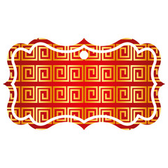 label classic abstract geometric design pattern vector illustration red and golden image