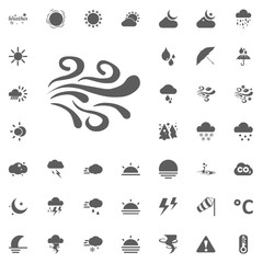 Obraz premium Wind vector icon. Weather vector icons set