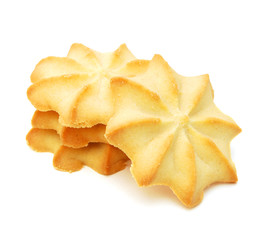 Crackers on white background