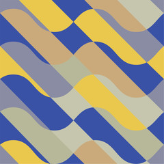 Vector Geometric Seamless Patterns Waves. Colourful Texture.