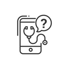 Mobile consultant - line design single isolated icon