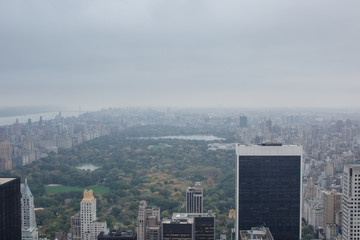 Aerial view central park