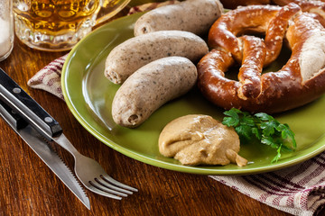 Bavarian breakfast with white sausage