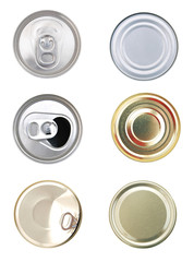 Cap of beer bottle on white background