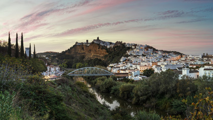 Fototapeta na wymiar Arcos de la Frontera Panorama Cadiz Andalusia Spain