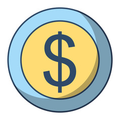 dollar money currency cash icon vector illustration