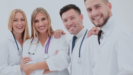 Fototapeta premium Team of medical professionals working at the medical office.