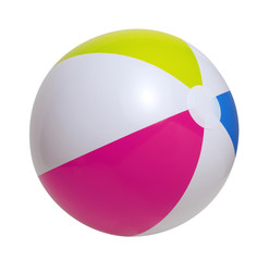 Beach ball on a white