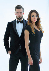 Successful business couple is standing