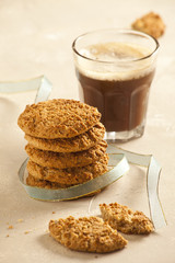 Cookies and coffee cup.