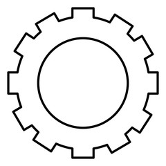 gear work cooperation business concept vector illustration thin line design