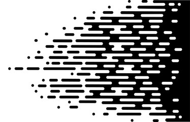 Vector Halftone Transition Abstract Wallpaper .Black And White Irregular Rounded Lines Background for modern flat web site design