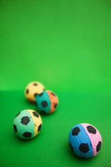 Colored rubber ball toys for pets