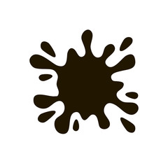 Blot on white background. Isolated blot. Vector illustration.