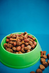 A bowl of dog food