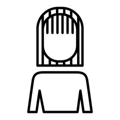 businesswoman portrait manager female icon vector illustration outline image