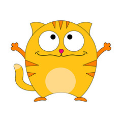 Cute catoon cat © budolga
