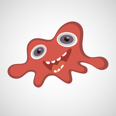 Cartoon monster. Vector illustration.