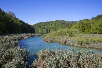 beautiful nature at  "Plitvice Lakes" National Park, Croatia