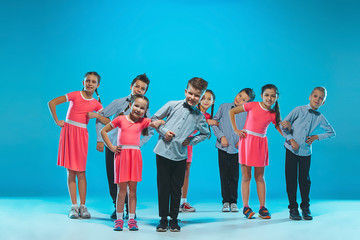 Obraz premium The kids dance school, ballet, hiphop, street, funky and modern dancers