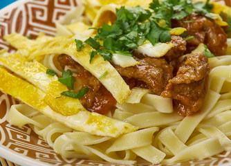 Tajik dish with noodles