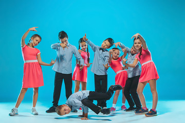 The kids dance school, ballet, hiphop, street, funky and modern dancers