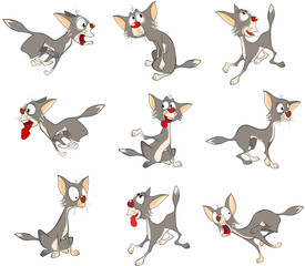 Illustration of a Cute Cat Cartoon Character