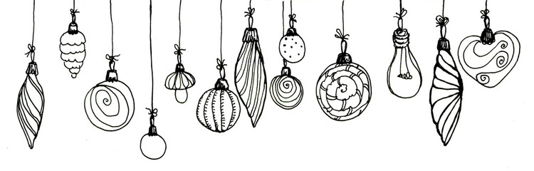 Black and white fur-tree toys