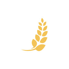 Wheat farming logo design vector template