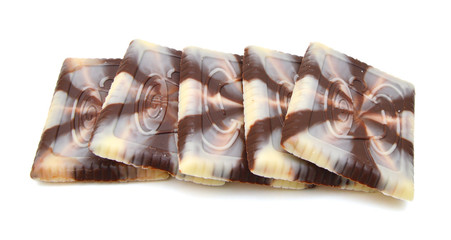 Chocolate candy isolated on white background