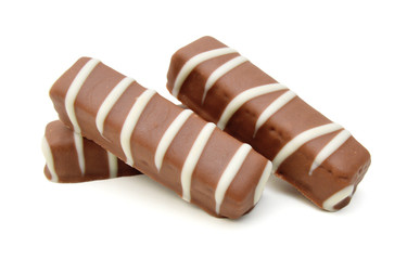 Chocolate candy isolated on white background