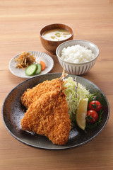 アジフライ定食　縦構図