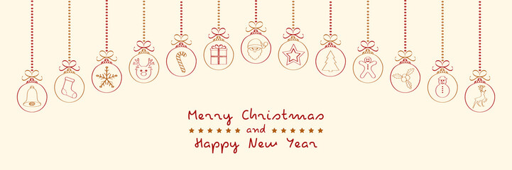Christmas card with greetings. Vector.
