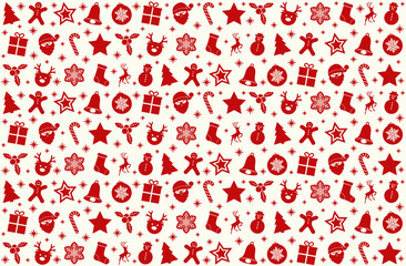 Christmas background with decorations. Vector.